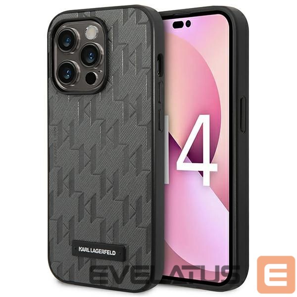 Другие товары Karl Lagerfeld Karl Lagerfeld Saffiano Mono Metal Logo iPhone 14 Pro Max 6.7" Case - Gray