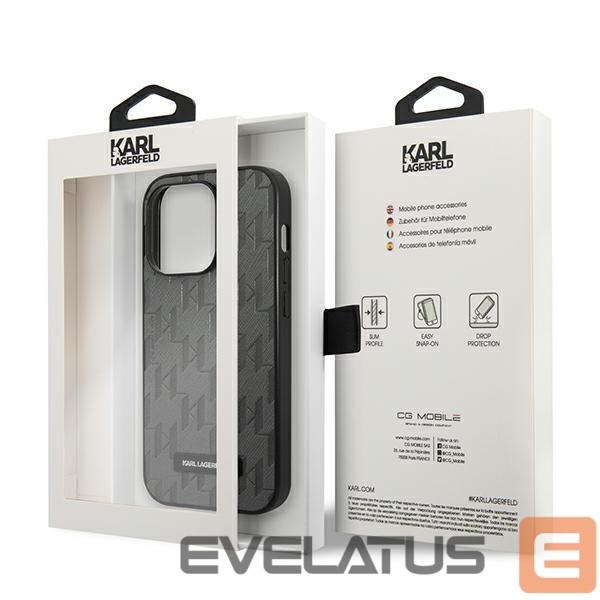 Другие товары Karl Lagerfeld Karl Lagerfeld Saffiano Mono Metal Logo iPhone 14 Pro Max 6.7" Case - Gray