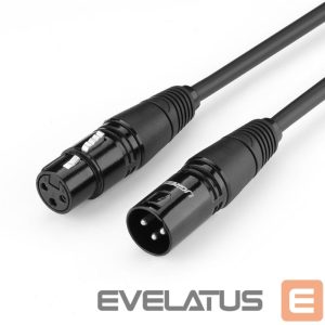 Кабель Ugreen  Ugreen AV130 66717 audio XLR (female) - XLR (male) cable for microphone / amplifier 2m - black 