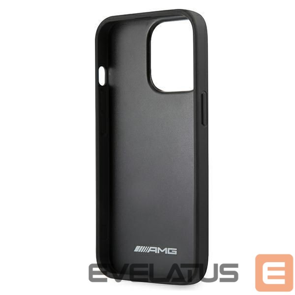 Чехол на заднюю панель Mercedes-Benz AMG AMHCP13XGSEBK iPhone 13 Pro Max 6,7" czarny/black hardcase Leather Debossed Lines
