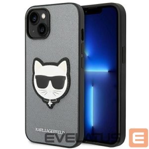 Чехол на заднюю панель Karl Lagerfeld  Karl Lagerfeld KLHCP14SSAPCHG iPhone 14 6,1" hardcase srebrny/silver Saffiano Choupette Head Patch 