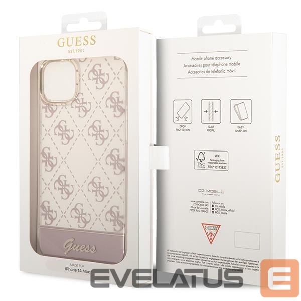 Чехол на заднюю панель Guess Guess GUHCP14MHG4MHP iPhone 14 Plus 6.7 "pink / pink hardcase 4G Pattern Script