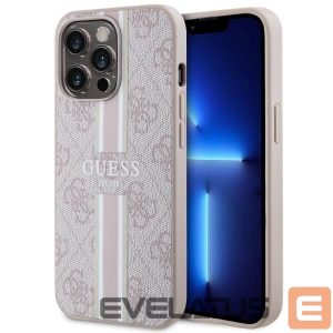 Чехол на заднюю панель Guess  Guess GUHMP13XP4RPSP iPhone 13 Pro Max 6.7" pink/pink hardcase 4G Printed Stripes MagSafe 