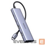 Кабель Ugreen  HUB USB-C - 2 x USB-A / 2 x USB-C 20 cm Ugreen CM473 - gray 