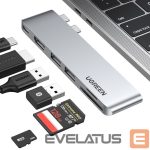 Переходник Ugreen  HUB Ugreen CM380 2xUSB C - HDMI/2xUSB 3.0/SD TF/USB C PD - gray 