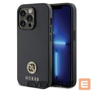 Чехол на заднюю панель Guess  Guess GUHCP15LPS4DGPK iPhone 15 Pro 6.1" black/black hardcase Strass Metal Logo 