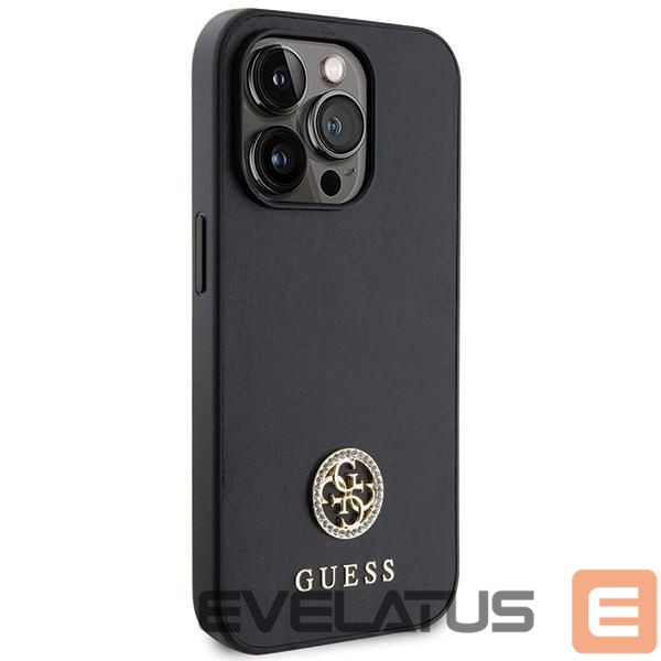 Чехол на заднюю панель Guess Guess GUHCP15LPS4DGPK iPhone 15 Pro 6.1" black/black hardcase Strass Metal Logo