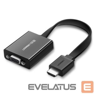 Кабель Ugreen  Ugreen adapter HDMI - VGA micro USB / audio 3.5 mm mini jack black (40248) 