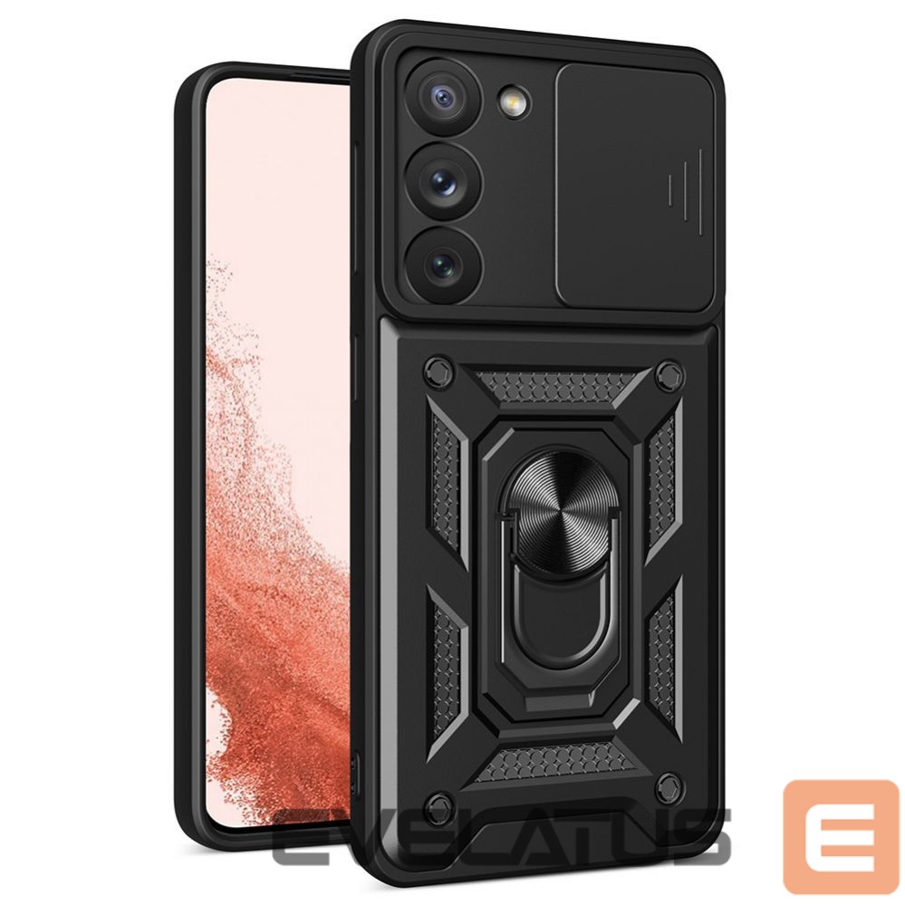 Чехол на заднюю панель Hurtel Hybrid Armor Camshield case for Samsung Galaxy S23+ armored cover with camera cover black