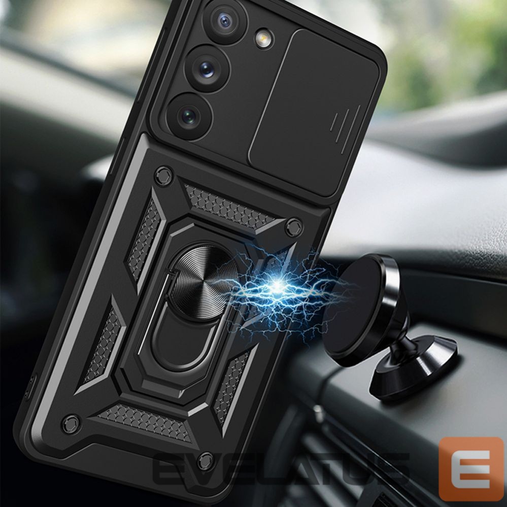 Чехол на заднюю панель Hurtel Hybrid Armor Camshield case for Samsung Galaxy S23+ armored cover with camera cover black