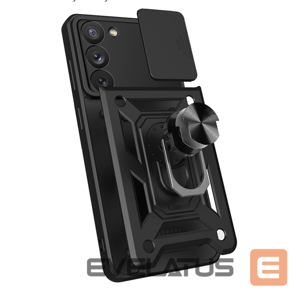 Чехол на заднюю панель Hurtel Hybrid Armor Camshield case for Samsung Galaxy S23+ armored cover with camera cover black