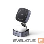 Другой аксессуар для телефона Ugreen  Ugreen W702 3in1 inductive charger with MagSafe / Qi2 and USB-C port for phone / headphones - black 