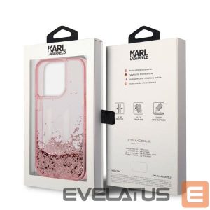 Чехол на заднюю панель Karl Lagerfeld  Karl Lagerfeld KLHCP14XLBKLCP iPhone 14 Pro Max 6.7 "pink / pink hardcase Liquid Glitter Big KL 