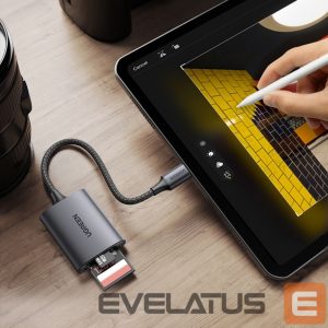 Переходник Ugreen  Ugreen CM401 USB C 5Gb/s SD/TF card reader - gray 