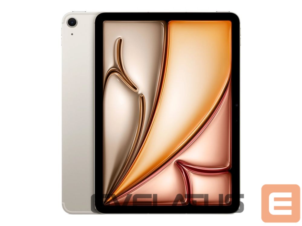 Планшет Apple | iPad Air Wi-Fi + Cellular | Starlight | 11 " | 2360 x 1640 pixels | IPS | | 12 GB | M4 | 1024 GB | 3G | 4G | 5G | Wi-Fi | Front camera | 12 MP | Rear camera | 12 MP | Bluetooth | 6.0 | iPadOS | 26