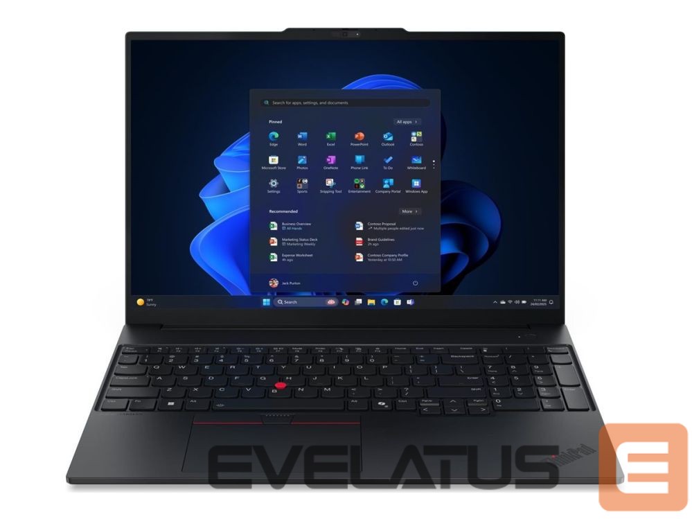 Портативный компьютер Lenovo ThinkPad E16 G3 Intel | Black | 16 " | IPS | WUXGA | 1920 x 1200 pixels | Anti-glare | Intel Core Ultra 5 | 226V | 16 GB | Soldered LPDDR5X | Solid-state drive capacity 512 GB | Intel Arc Graphics 130V | Windows 11 Pro | 802.11ax | Bluetooth version 5.3 | Keyboard language Nordic | Keyboard backlit | Warranty 36 month(s) | Battery warranty 12 month(s)