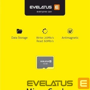 Карты памяти Evelatus Universal Micro Card SD 16GB 3.0 EMC01 W:20mb/s; R:60mb/s 