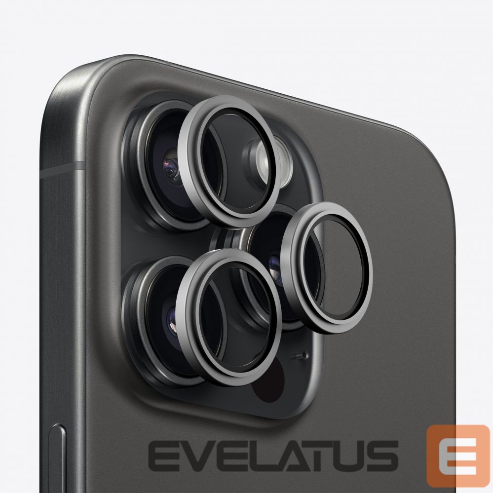 Защитное стекло Evelatus Apple iPhone 15 Pro / 15 Pro Max Camera Lens Protector Armor Black Titanium