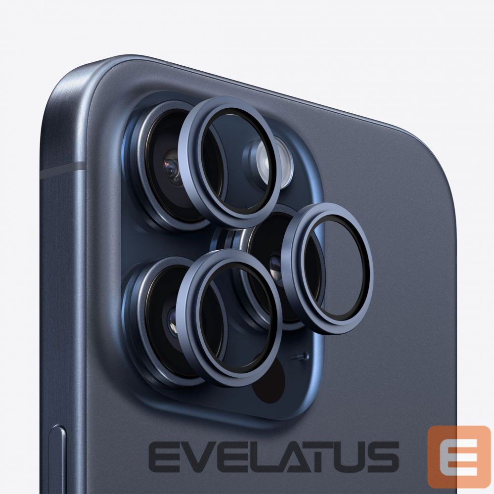 Защитное стекло Evelatus Apple iPhone 15 Pro / 15 Pro Max Camera Lens Protector Armor Blue Titanium