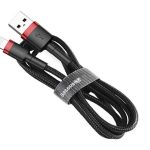 Кабель Baseus  Cafule Cable durable nylon cable USB / Lightning QC3.0 1.5A 2M black-red (CALKLF-C19) Black