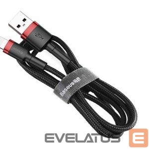 Кабель Baseus  Cafule Cable durable nylon cable USB / Lightning QC3.0 1.5A 2M black-red (CALKLF-C19) Black