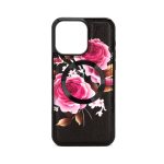 Чехол на заднюю панель Evelatus Apple iPhone 14 Pro Max Leather Case Zipper Design Flower Black