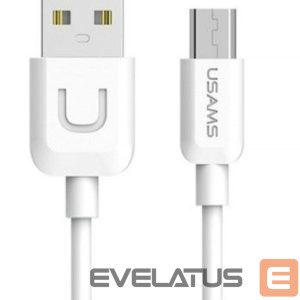 Кабель USAMS  US-SJ098 U-Turn Durable TPE Universal Micro USB to USB Data & Fast 2A Charger Cable 1m White