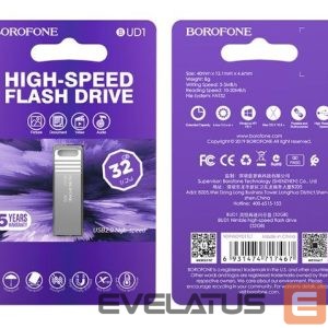 Флеш-накопитель Borofone  PENDRIVE BUD1 NIMBLE USB 2.0 32GB Silver