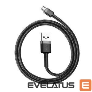 Кабель Baseus  CABLE MICROUSB TO USB 1M/GRAY/BLACK CAMKLF-BG1 