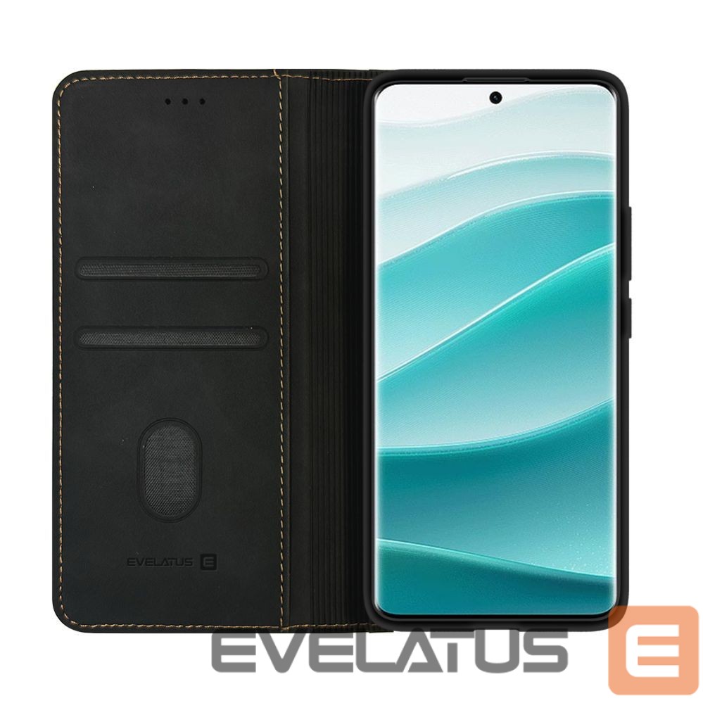 Чехол книжка Evelatus Xiaomi Redmi Note 14 Pro 4G / Poco X7 Book Case Black
