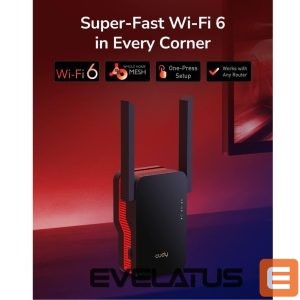 Роутер Cudy  RE3000 MeshFlex AX3000 WiFi 6 Mesh Repeater Dual Band Gigabit Port WPS WPA3 Signal Light White 