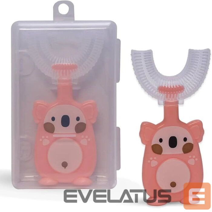 Зубная щётка Kiddyz U1 Electric Tooth brush kids 2–6 years U shape soft silicone bristles + Dustproof case Pink