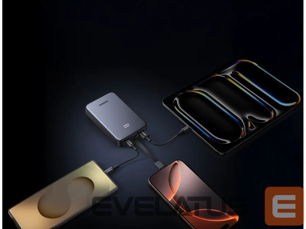 Внешний аккумулятор Ugreen Power Bank 20,000mAh 20W 45762 Built-in Cable Grey