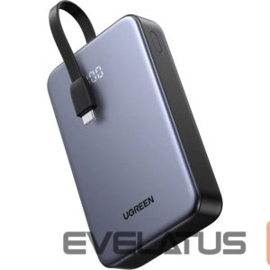 Внешний аккумулятор Ugreen  Power Bank 20,000mAh 20W 45762 Built-in Cable Grey