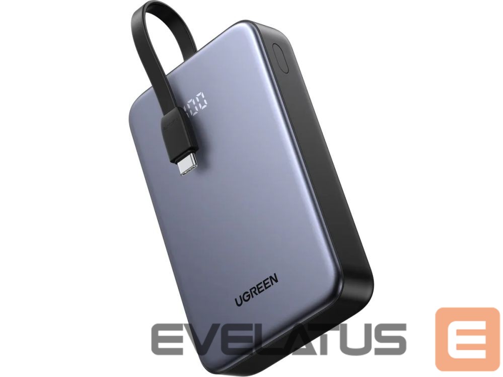 Внешний аккумулятор Ugreen Power Bank 20,000mAh 20W 45762 Built-in Cable Grey