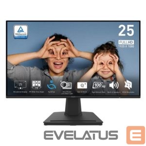 Монитор MSI  LCD Monitor||PRO MP252|24.5"|Panel IPS|1920x1080|16:9|100Hz|Matte|1 ms|Speakers|Tilt|Colour Black|PROMP252 