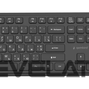 Компьютерная клавиатура Gembird  KEYBOARD +MOUSE WRL CYRILLIC/BK KBS-WPS-01-CYRL 