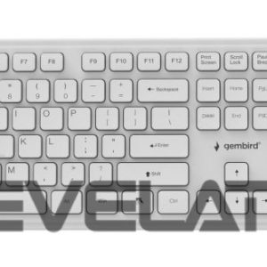 Компьютерная клавиатура Gembird  KEYBOARD +MOUSE WRL ENG/WH KBS-WPS-01-W 