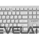 Компьютерная клавиатура Gembird  KEYBOARD +MOUSE WRL CYRILLIC/WH KBS-WPS-01-W-CYRL 
