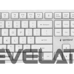 Компьютерная клавиатура Gembird  KEYBOARD +MOUSE WRL ENG/WHITE KBS-WMS-01-W 