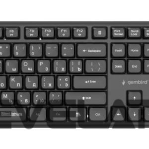 Компьютерная клавиатура Gembird  KEYBOARD +MOUSE WRL CYRILLIC/BLACK KBS-WMS-01-CYRL 