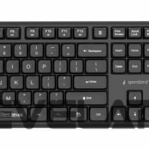 Компьютерная клавиатура Gembird  KEYBOARD +MOUSE WRL ENG/BLACK KBS-WMS-01 