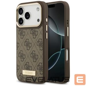 Другие товары Guess  Guess 4G Logo Plate MagSafe case for iPhone 17 Pro - brown 