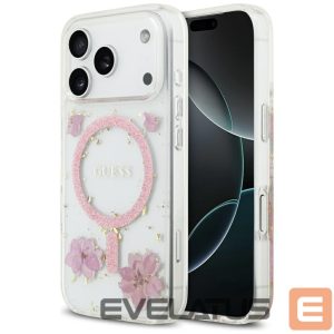 Другие товары Guess  Guess Resin Flowers Glitter MagSafe Case for iPhone 17 Pro - Pink 