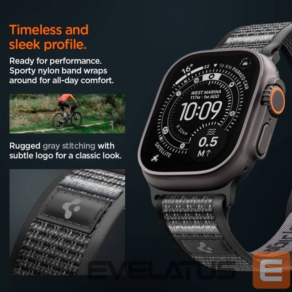 Другие товары Spigen Spigen Athlex Air 2 Strap for Apple Watch 44/45/46/49mm - Black and Gray
