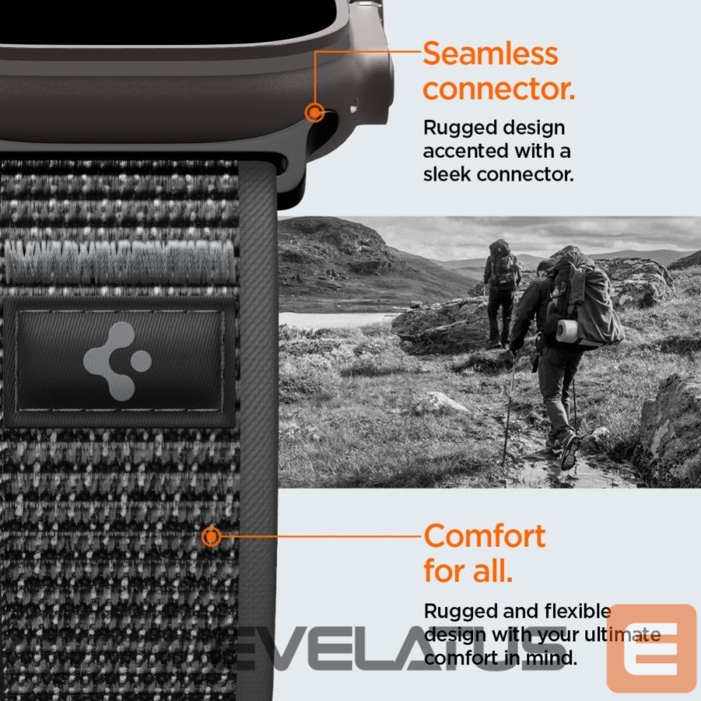 Другие товары Spigen Spigen Athlex Air 2 Strap for Apple Watch 44/45/46/49mm - Black and Gray