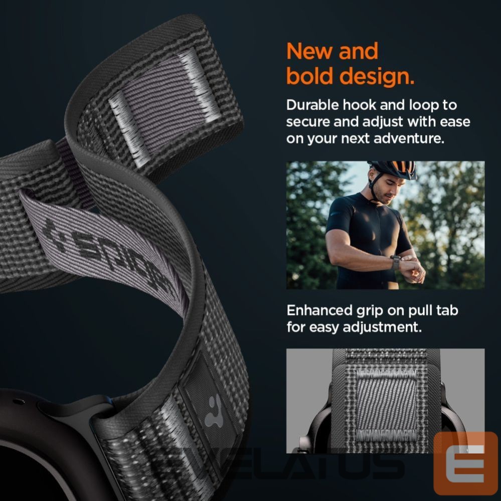 Другие товары Spigen Spigen Athlex Air 2 Strap for Apple Watch 44/45/46/49mm - Black and Gray