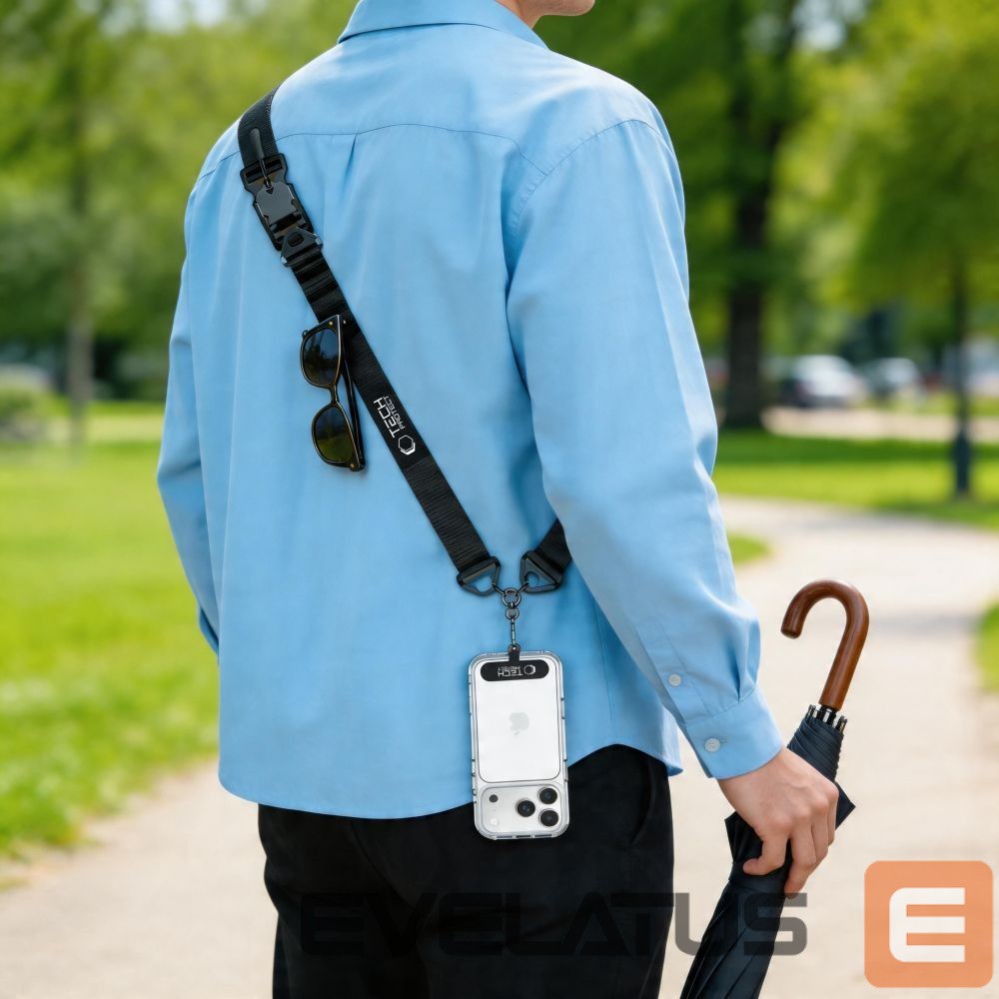 Другие товары Tech-Protect Tech-Protect C9S Rope Crossbody Phone Lanyard - Black