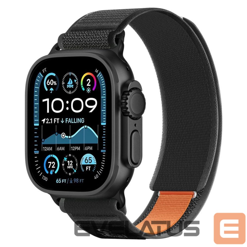 Другие товары Tech-Protect Tech-Protect Nylon Elite Strap for Apple Watch 44 / 45 / 46 / 49 mm - Black & Orange