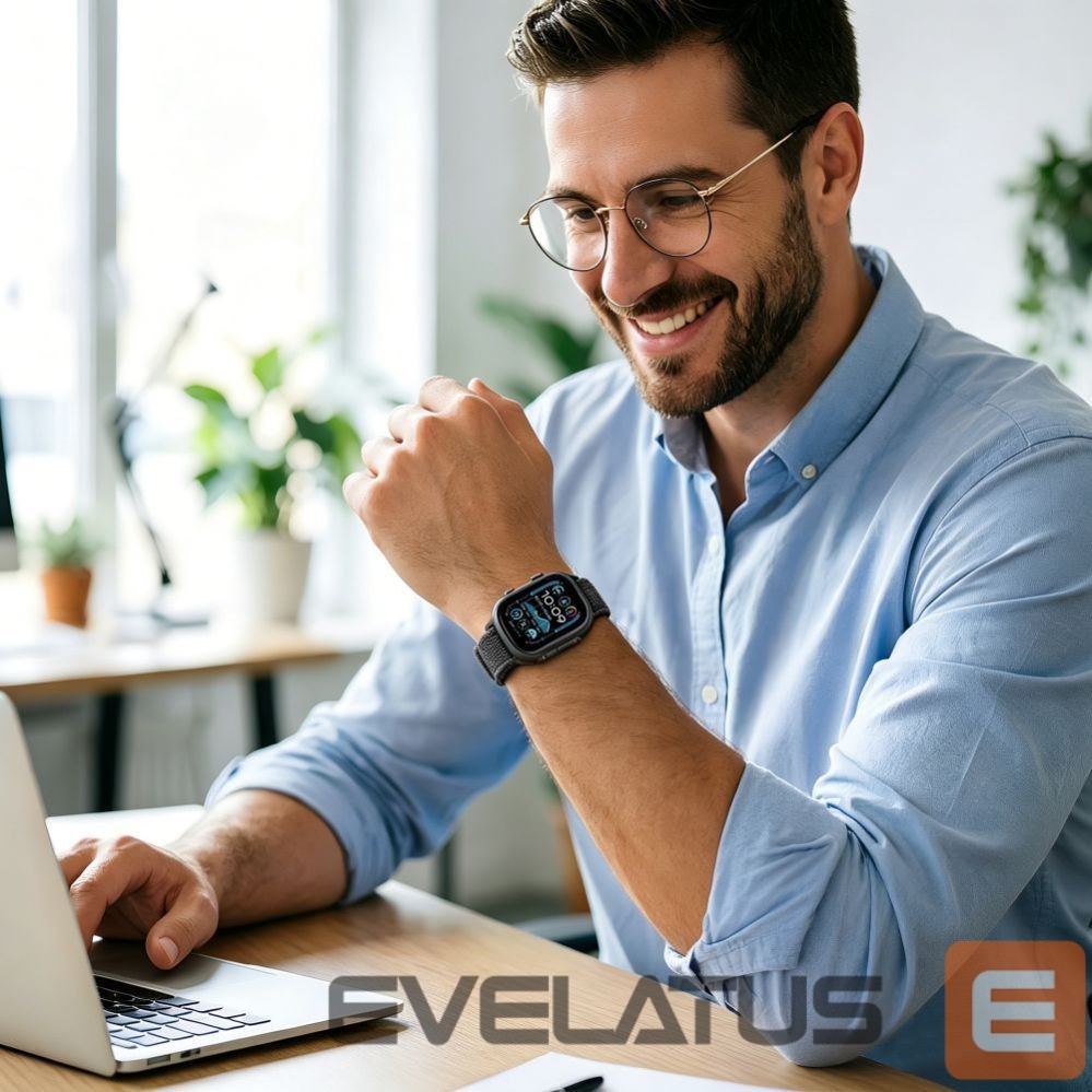 Другие товары Tech-Protect Tech-Protect Nylon Elite Strap for Apple Watch 44 / 45 / 46 / 49 mm - Black & Orange